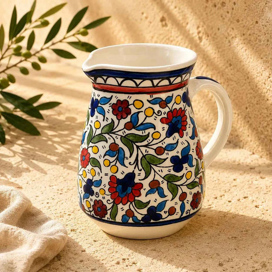 Haleeb Handmade Palestinian Ceramic Pitcher 0.8 L
