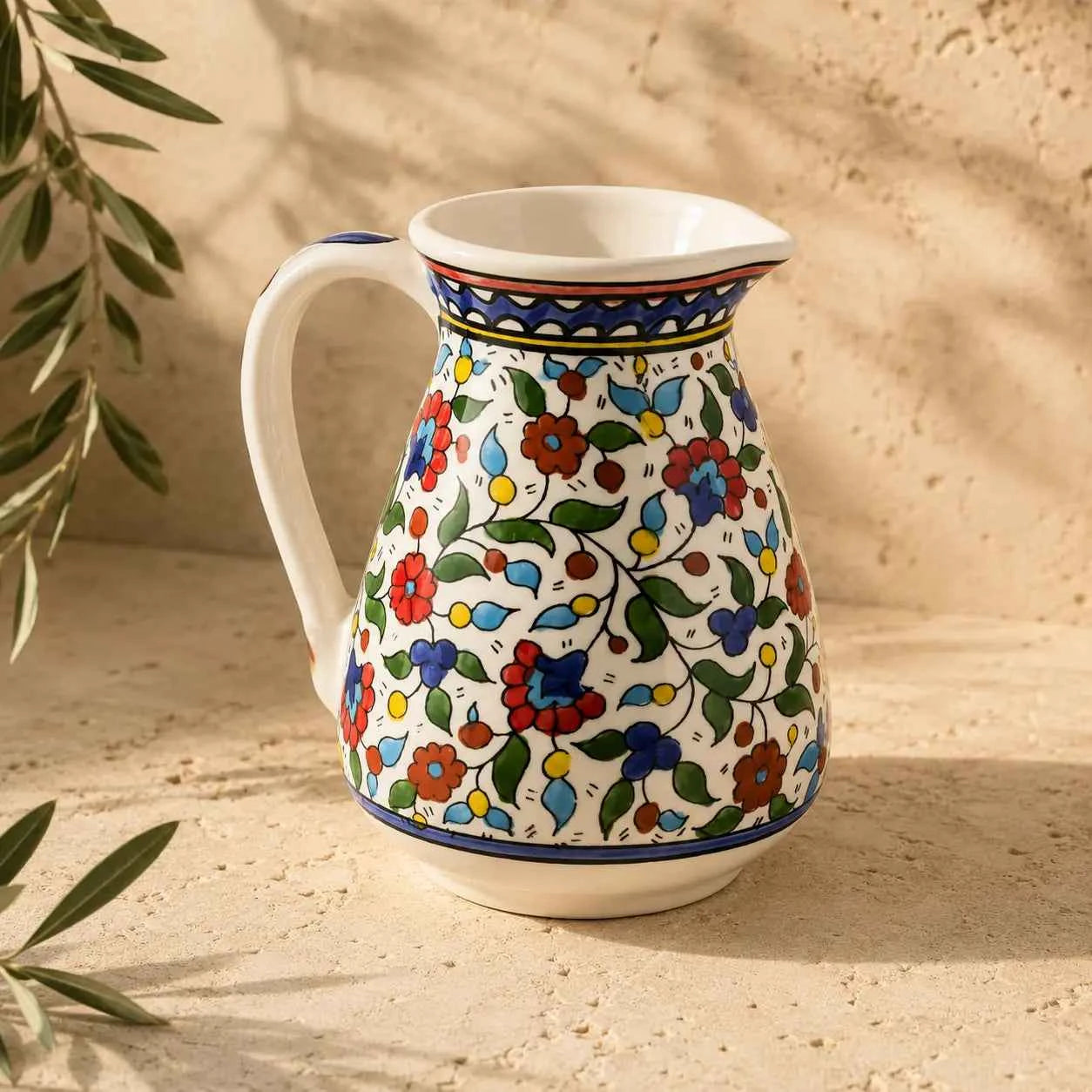 Haleeb Handmade Palestinian Ceramic Pitcher 1.6 L