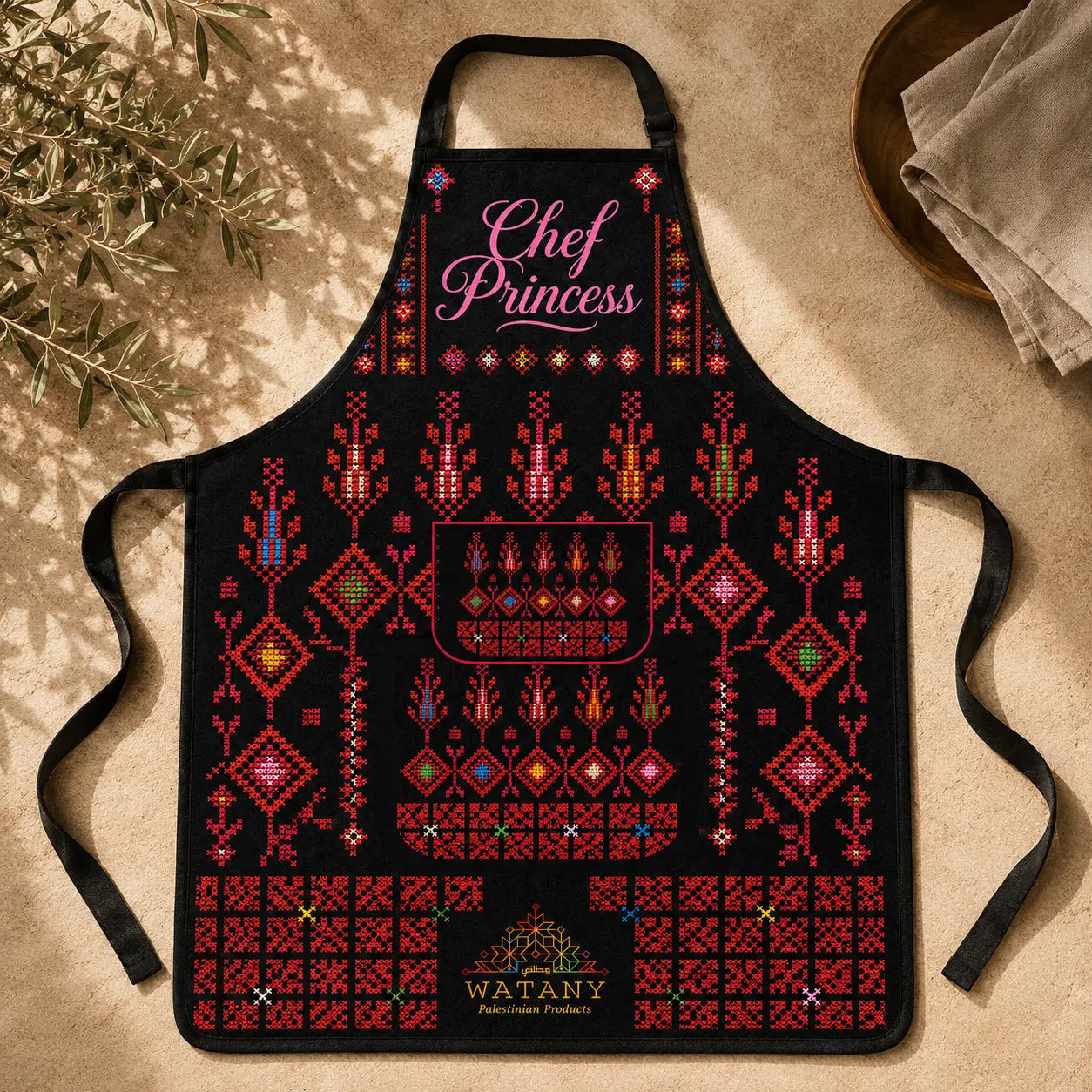 Tatreez Apron – Cooking Apron for Home Chefs & Kitchen Gifts