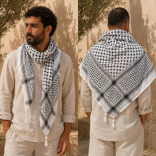 Palestinian Keffiyeh Scarf - kufiya - Kuffia wrap headband scarf