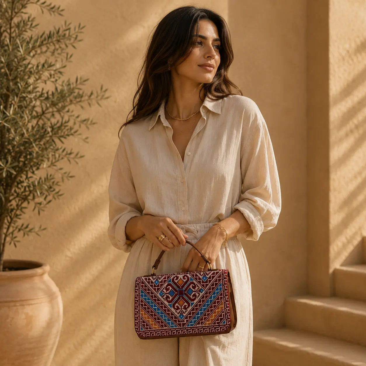 Handmade Palestinian Tatreez Crossbody Bag – Traditional Embroidered Women’s Shoulder Purse, Artisan Heritage Handbag, Middle Eastern Fashion Accessory