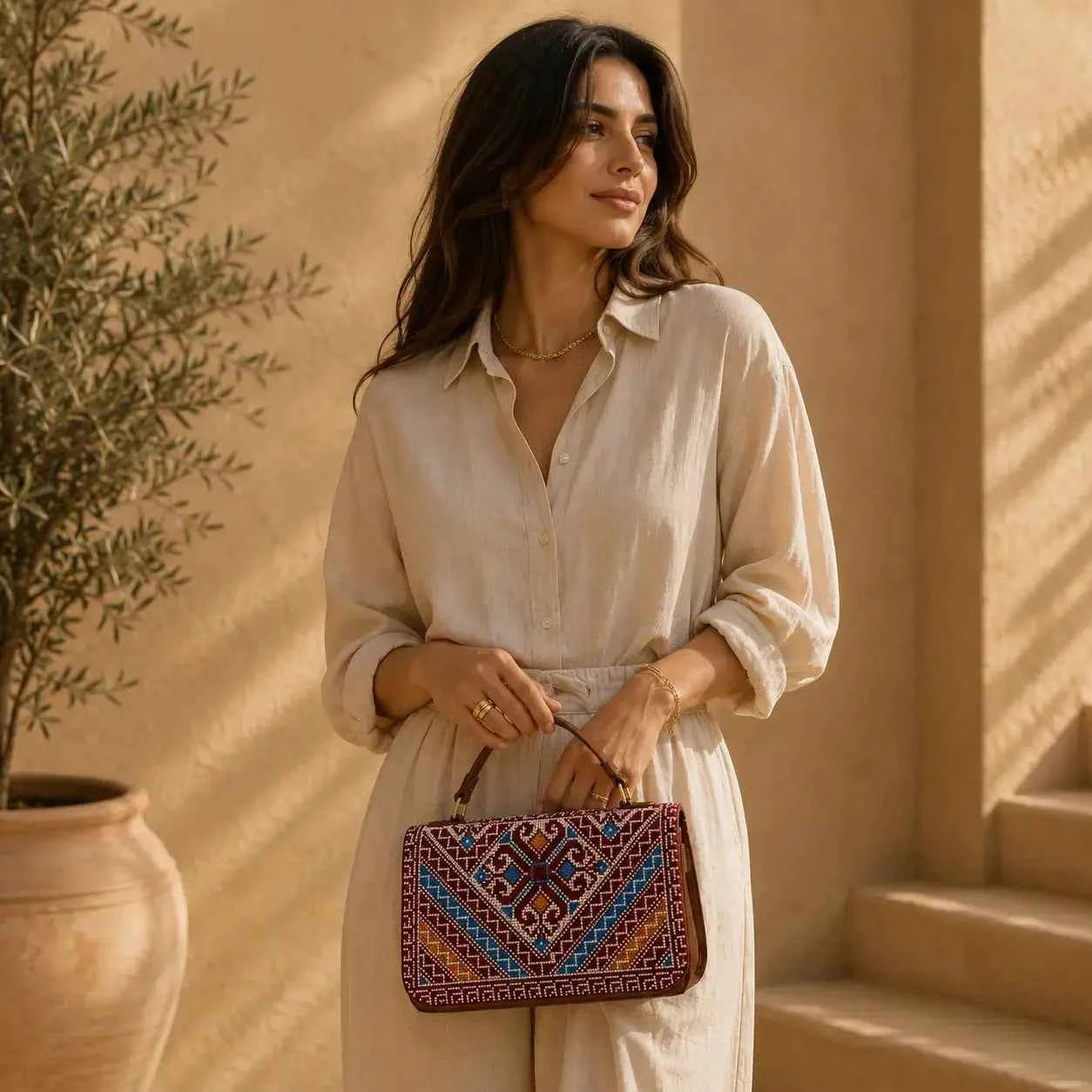 Handmade Palestinian Tatreez Crossbody Bag – Traditional Embroidered Women’s Shoulder Purse, Artisan Heritage Handbag, Middle Eastern Fashion Accessory