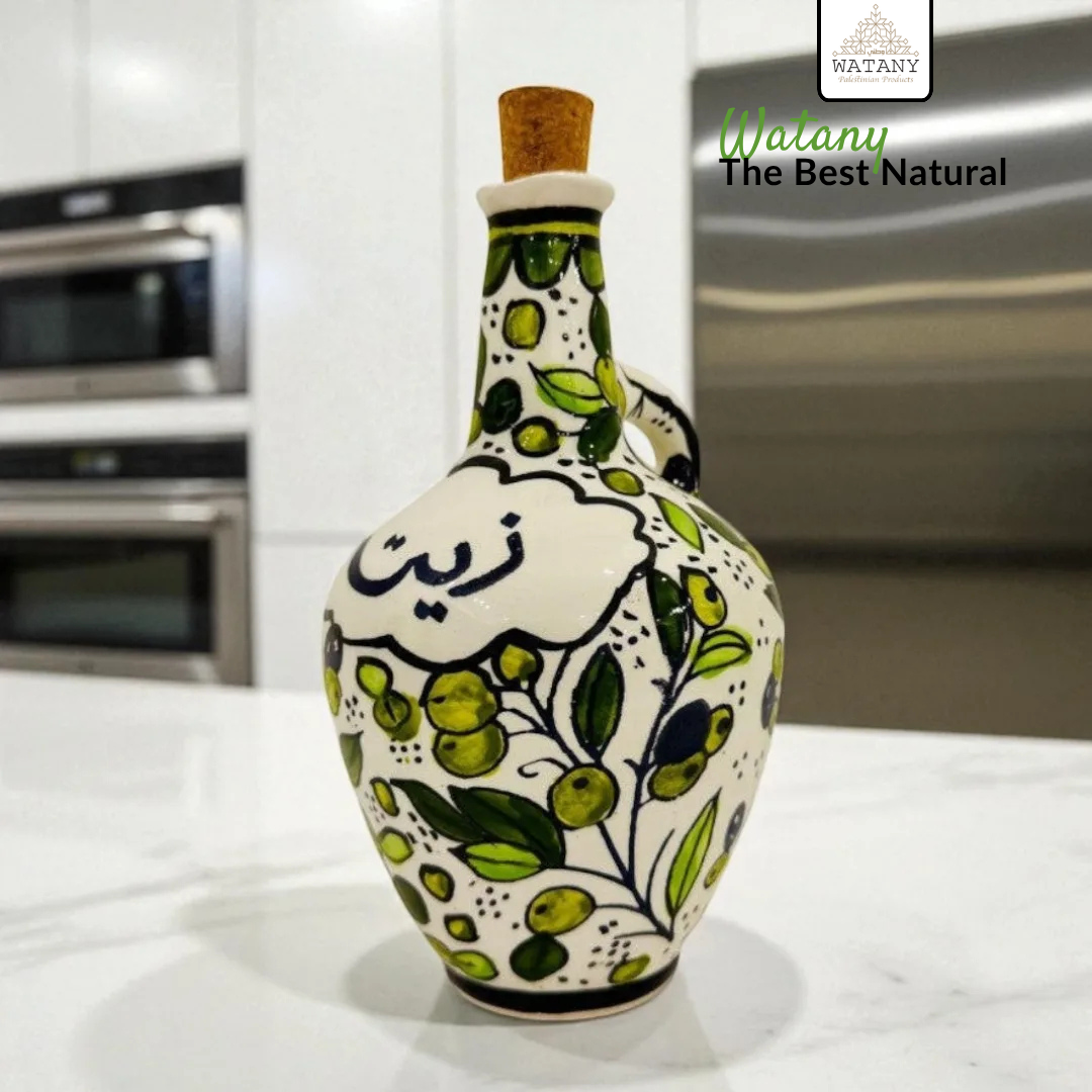 Pichet à huile d'olive 11x11x20 cm