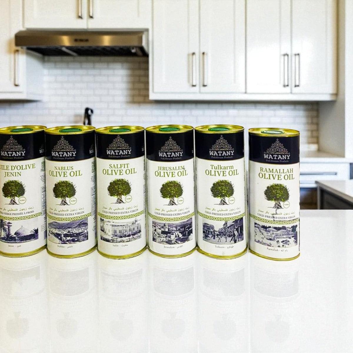 Olive Oil Set – Taste of Palestine by WATANY (6-Region Sampler).