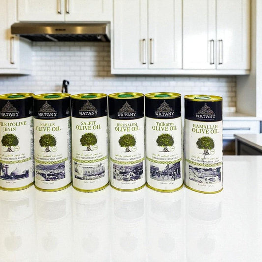 Olive Oil Set – Taste of Palestine by WATANY (6-Region Sampler).
