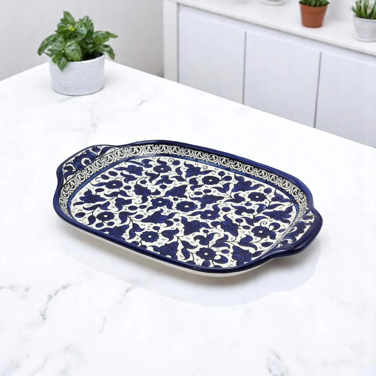 Palestinian Ceramic Serving Plate.