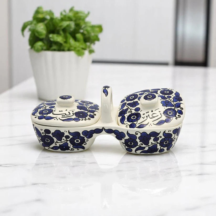 Olive Oil and Zaatar Plates Set
