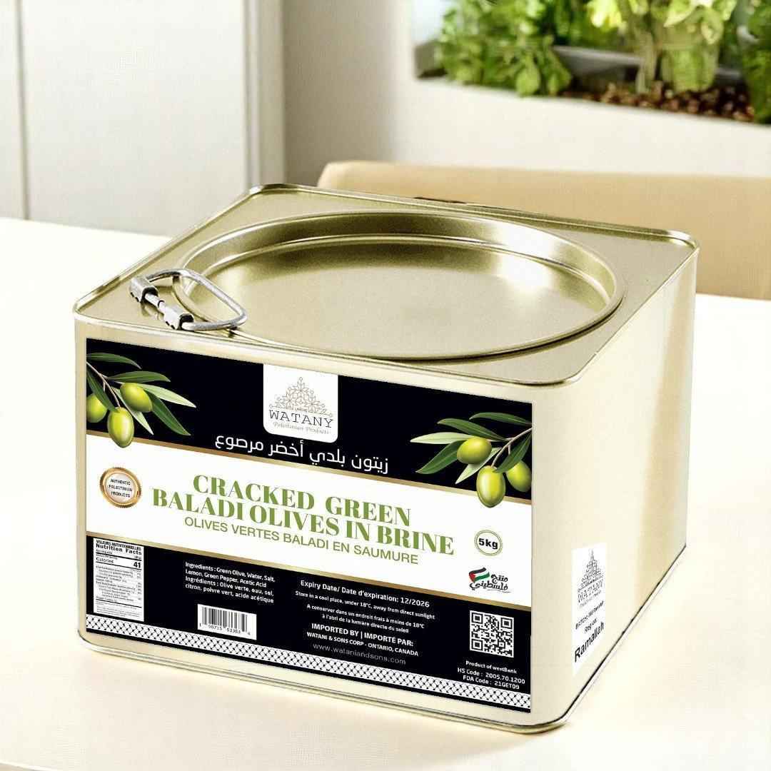 Pickled Palestinian Green Olives from Ramallah