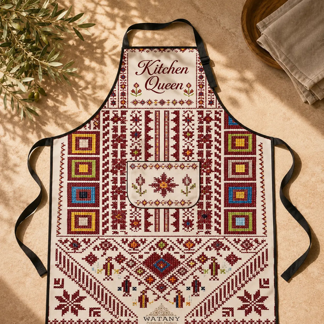 Tatreez Apron – Cooking Apron for Kitchen