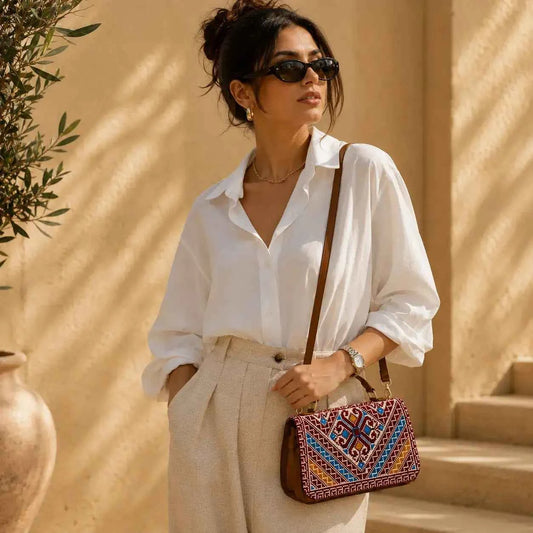 Handmade Palestinian Tatreez Crossbody Bag – Traditional Embroidered Women’s Shoulder Purse, Artisan Heritage Handbag, Middle Eastern Fashion Accessory