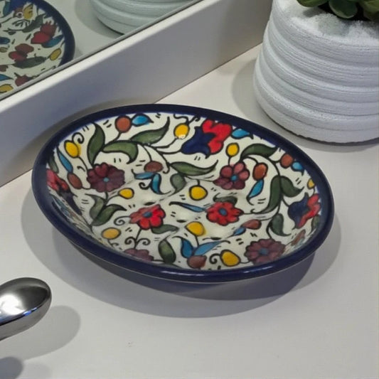 Soap Holder Ceramic (11 cm× 14.3 cm× 3 cm)