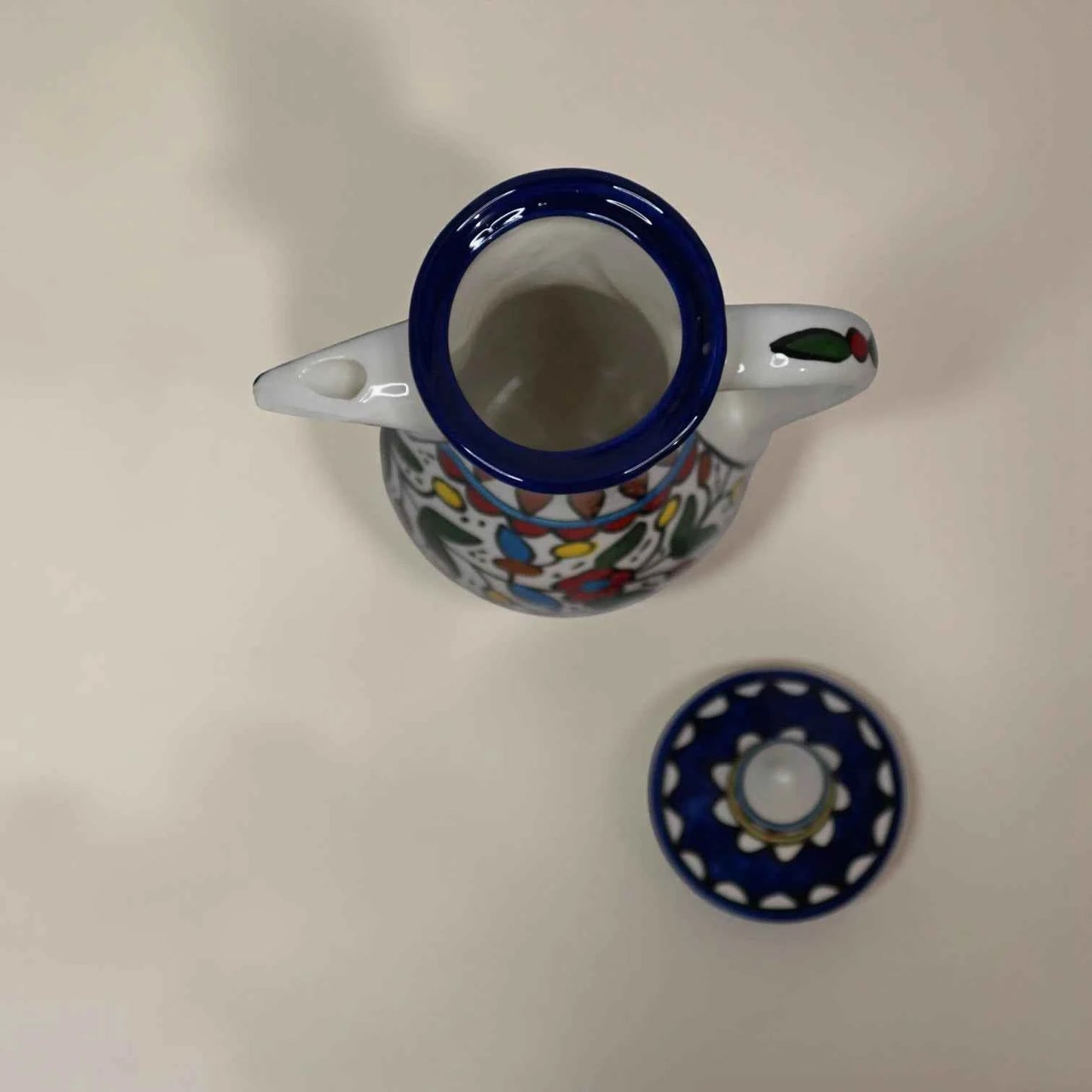 Palestinian Coffee Jug 17×17×26 cm – Handmade Ceramic Tea & Coffee Pot, Luxury Serving Jug