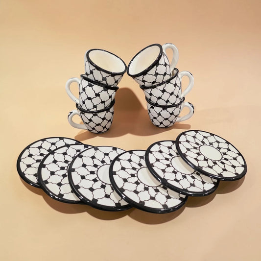 Palestinian Keffiyeh Coffee Bundle with Rectangle Tray