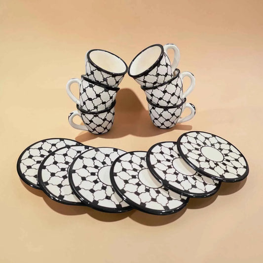Palestinian Keffiyeh Coffee Bundle with Rectangle Tray