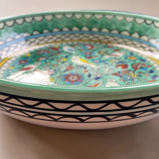 Janna Ceramic Bowl – Floral Serving, Salad & Pasta Bowl, Decorative Mediterranean Tableware (23cm, 28cm, 35cm) (Copy) (Copy)
