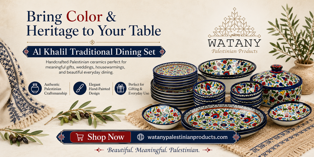 Al Khalil Palestinian Ceramic Dining Set