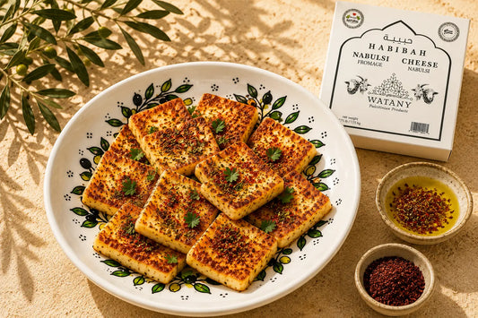 Authentic Fried Nabulsi Cheese Appetizer Recipe (Goat or Sheep cheese) - Watany Palestinian Products