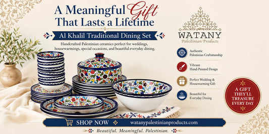 Al Khalil Traditional Palestinian Ceramic Dining Set
