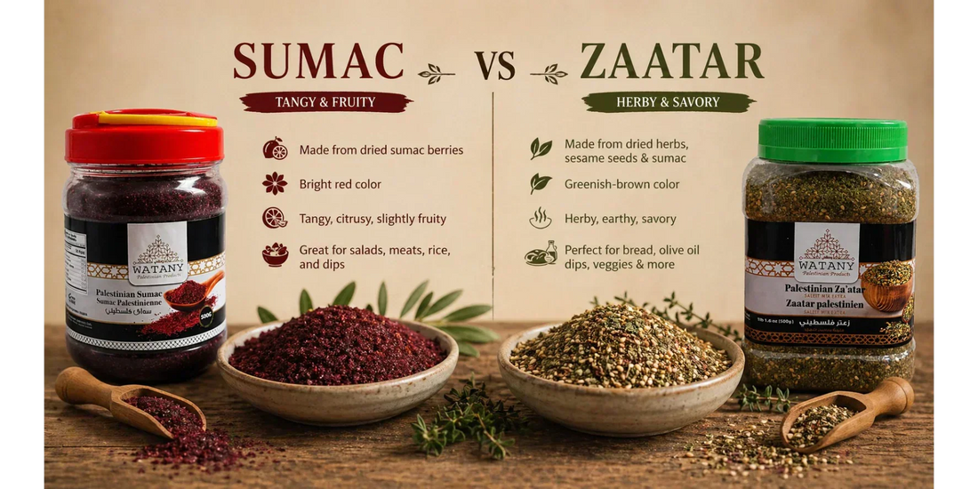 Sumac vs Zaatar: What’s the Difference? - Watany Palestinian Products