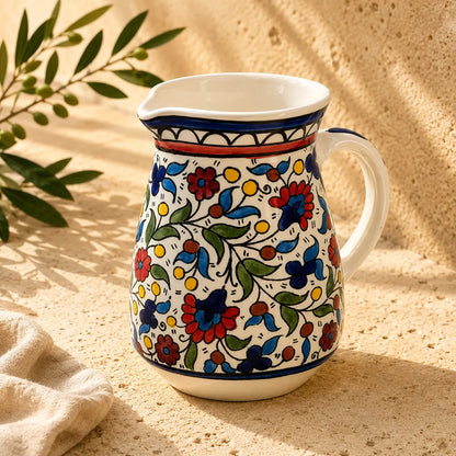Haleeb Handmade Palestinian Ceramic Pitcher 0.8 L