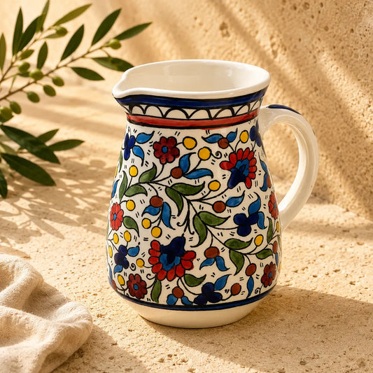 Haleeb Handmade Palestinian Ceramic Pitcher 0.8 L