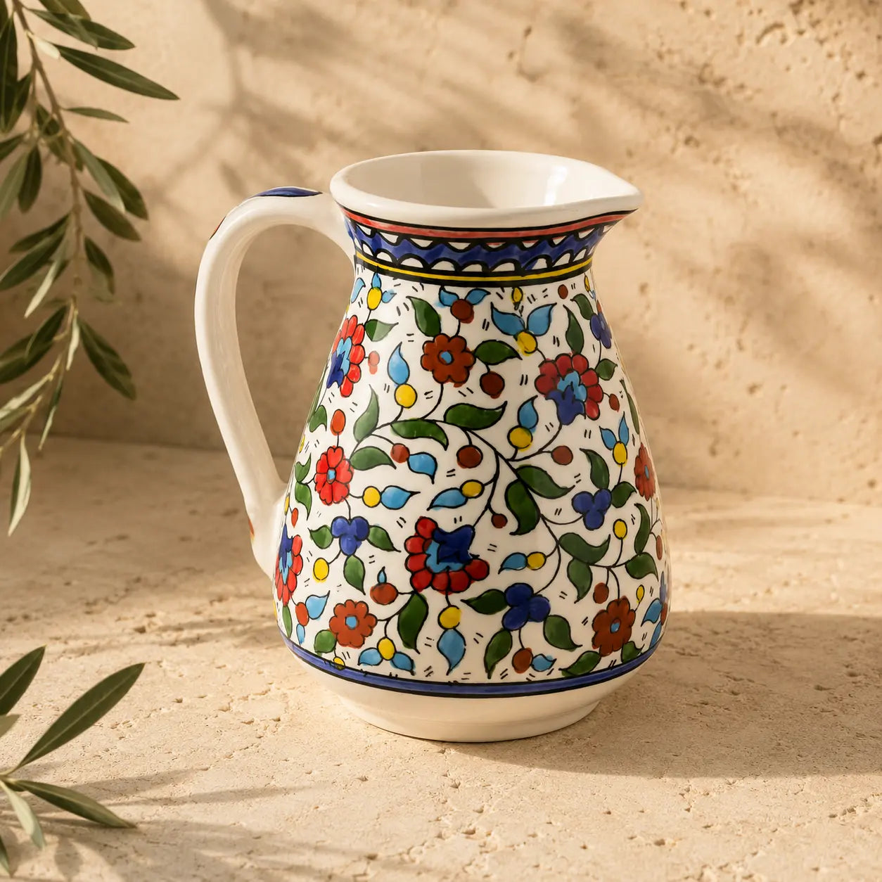 Haleeb Handmade Palestinian Ceramic Pitcher 1.6 L
