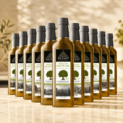 Ramallah Palestinian Extra Virgin Olive Oil – 750ml, 1L & 16L - Watany Palestinian Products