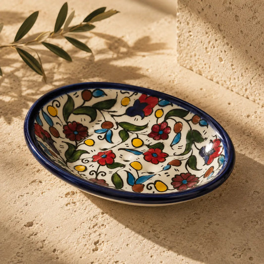 Porte-savon en céramique (11 cm × 14,3 cm × 3 cm)