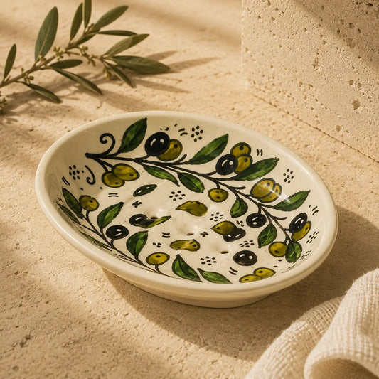 Porte-savon en céramique (11 cm × 14,3 cm × 3 cm)
