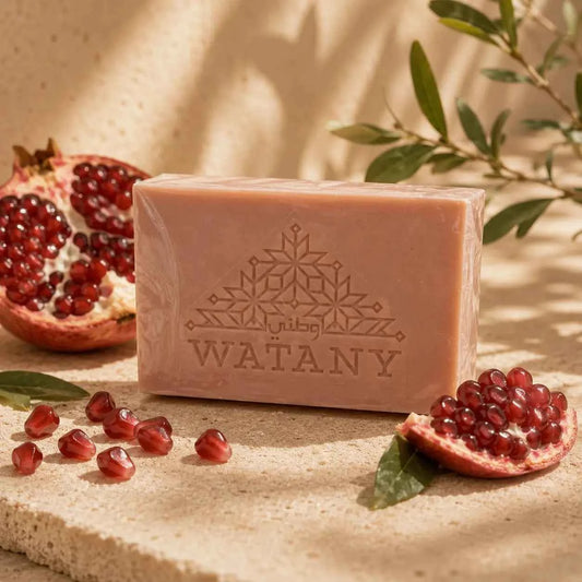 Palestinian Nabulsi Pomegranate Olive Oil Soap Handmade in Nablus