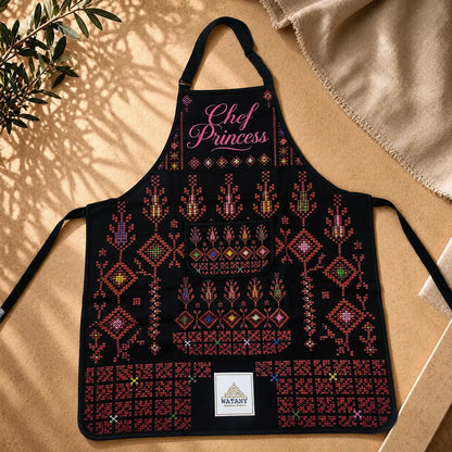 Tatreez Apron – Ramallah Thob Style - Cooking Apron for Home Chefs - Mini