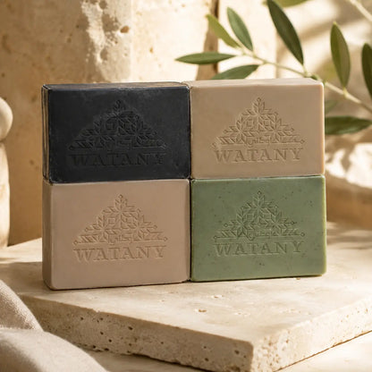 Savon Palestinien à l'huile d'olive et aux herbes – Savon de Castille artisanal et parfumé, Savon de Naplouse et Gel douche de Palestine