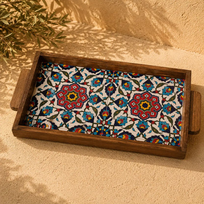 Plateau alimentaire rectangulaire palestinien 15x30x3 cm