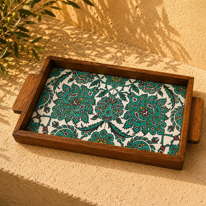 Plateau alimentaire rectangulaire palestinien 15x30x3 cm