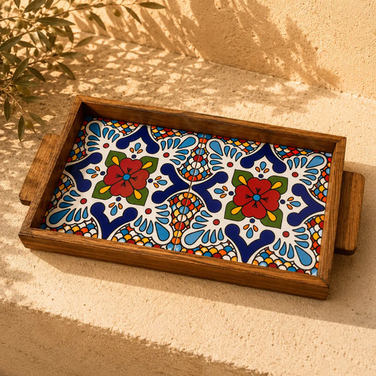 Plateau alimentaire rectangulaire palestinien 15x30x3 cm
