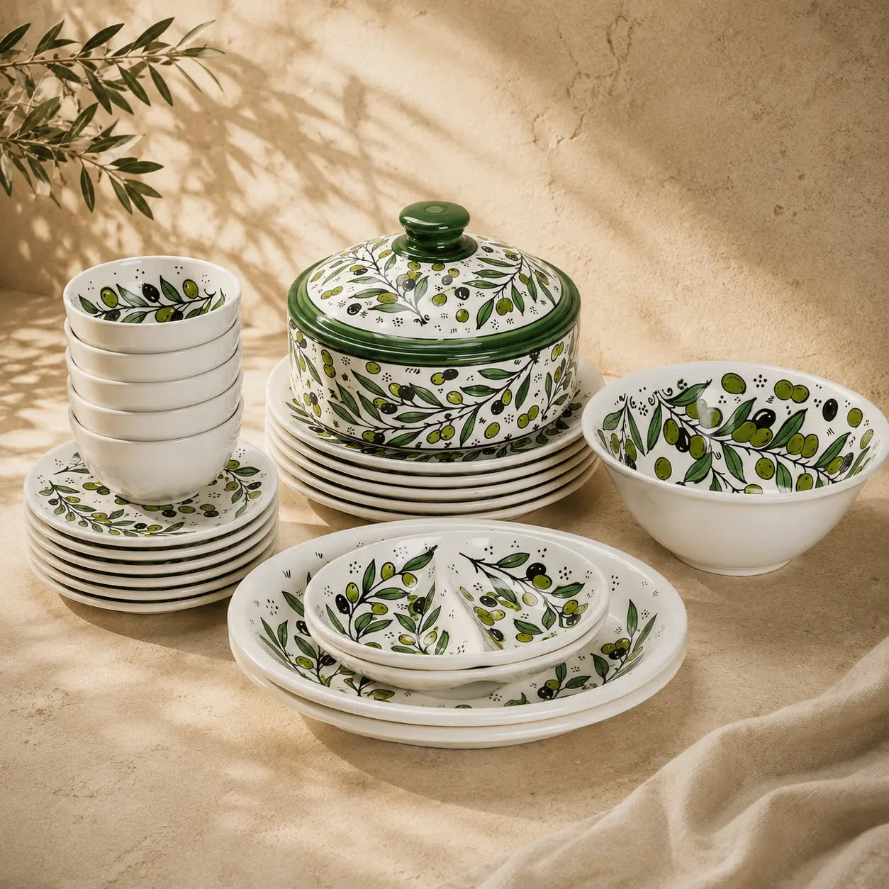 Handcrafted Ceramic Dinnerware Set for 6 – Luxury Tableware Dinner Set & Homeware Decor