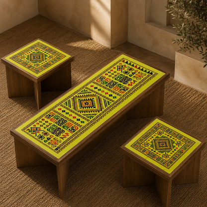 Living Room Tablecloth Set – ASIC Gold color