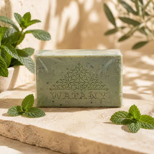 Palestinian Nabulsi Mint Olive Oil Soap Handmade in Nablus