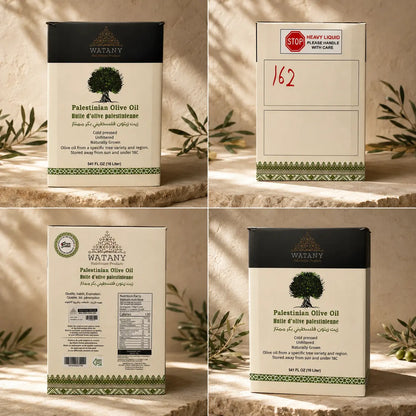 Huile d’Olive Palestinienne Al Rameh – Huile d’Olive Vierge Extra Premium Primée (1 L et 16 L)