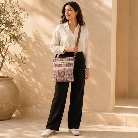 Palestinian Tatreez Shoulder Bag – Embroidered Women's Handbag - Watany Palestinian Products