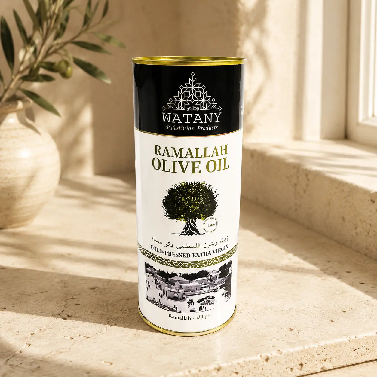 Ramallah Palestinian Extra Virgin Olive Oil – 750ml, 1L & 16L - Watany Palestinian Products
