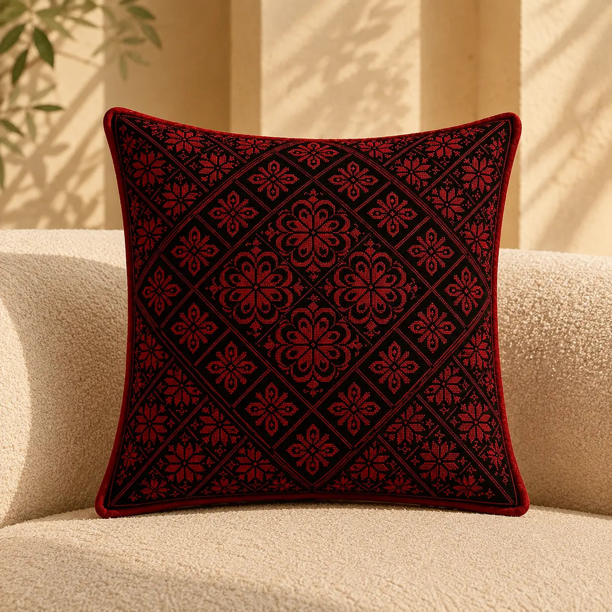 Tantora Palestinian Tatreez Cushion Cover 45 cm