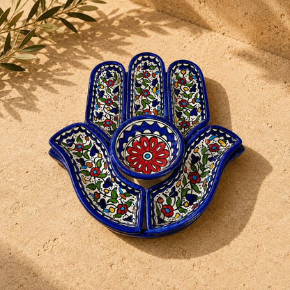 Plateau de noix palestiniennes fait main 32×32×10 cm