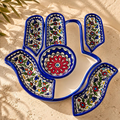 Plateau de noix palestiniennes fait main 32×32×10 cm