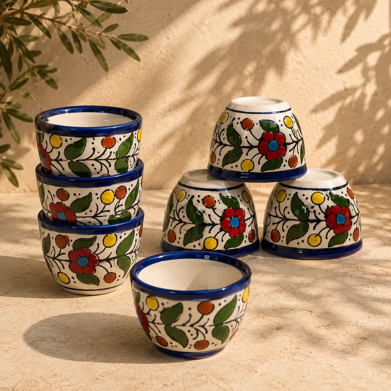 Tasses à café palestiniennes sada (lot de 6) 6x6x5 cm