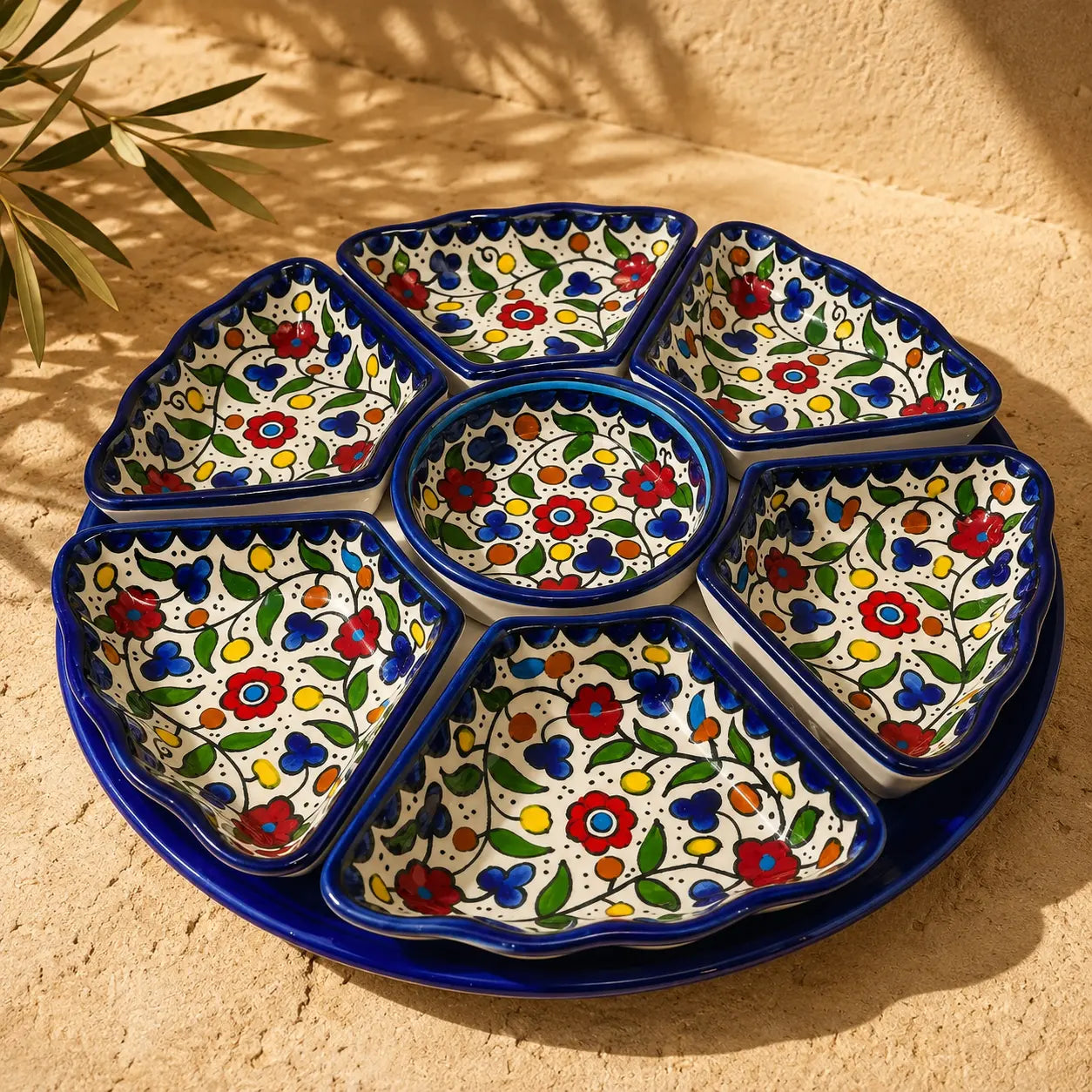 Plateau de noix palestiniennes 41×37×8 cm