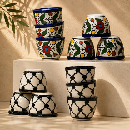 Tasses à café palestiniennes sada (lot de 6) 6x6x5 cm