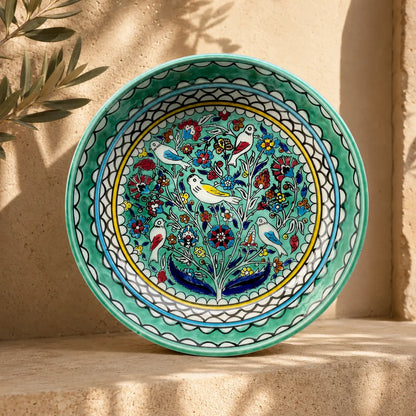 Janna Ceramic Bowl – Floral Serving, Salad & Pasta Bowl, Decorative Mediterranean Tableware (23cm, 28cm, 35cm) (Copy) (Copy)