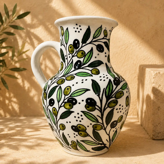 Handmade Ceramic Water Pitcher, Jug & Carafe 15 × 20 cm