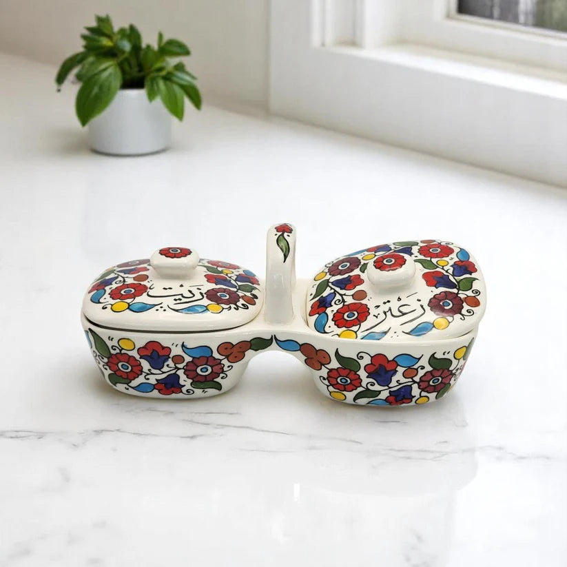 Olive Oil and Zaatar Plates Set